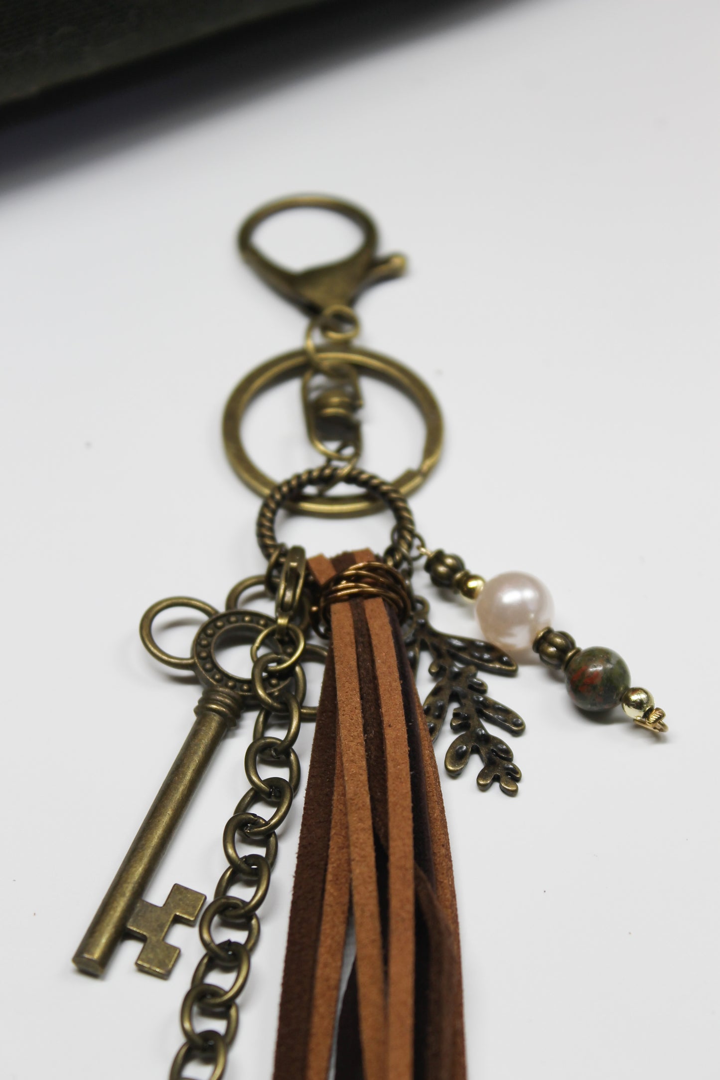 vintage leather key chain