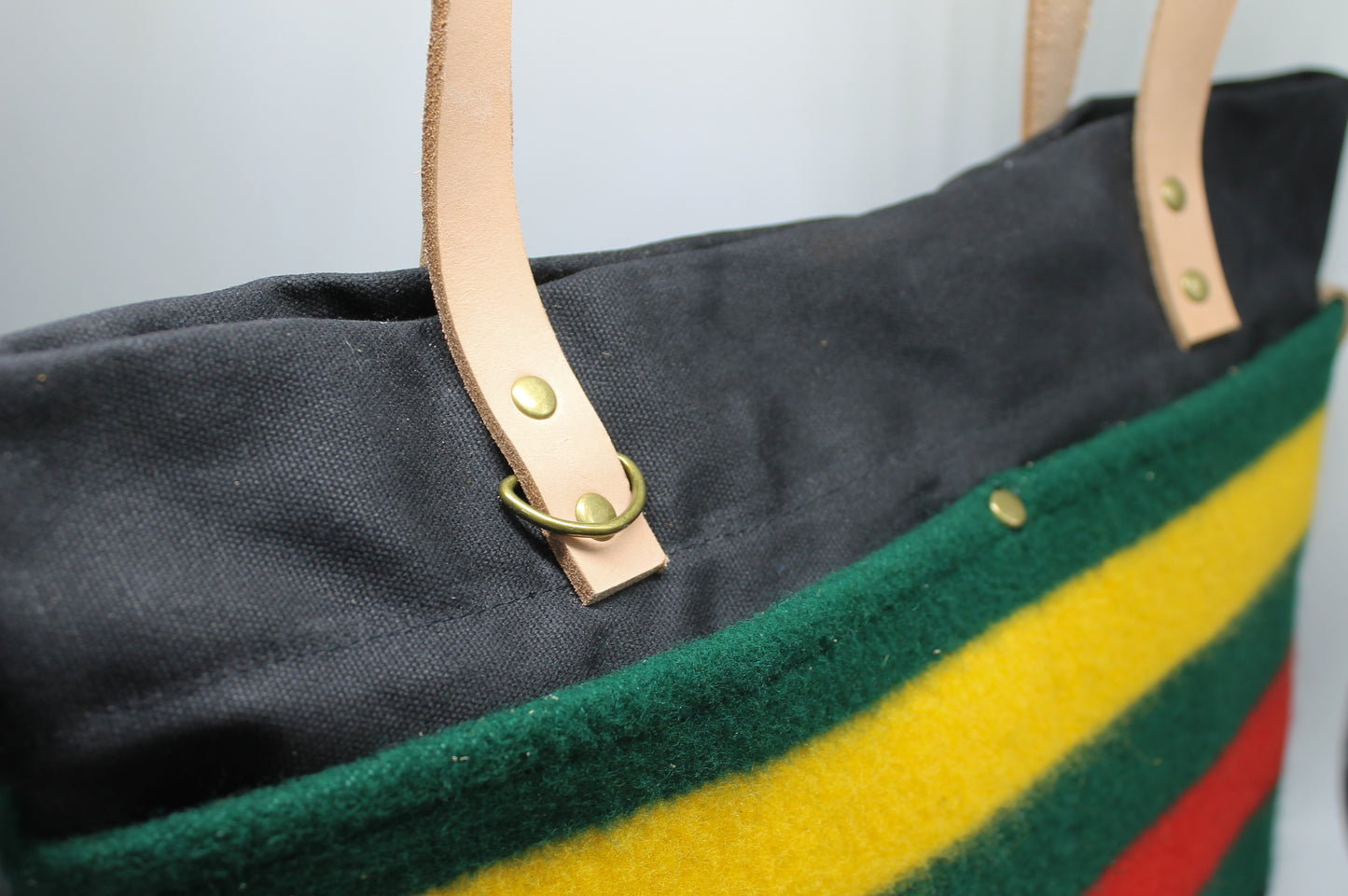 Northwoods Wool & Waxed Canvas Tote Bag – Handmade in Minnesota