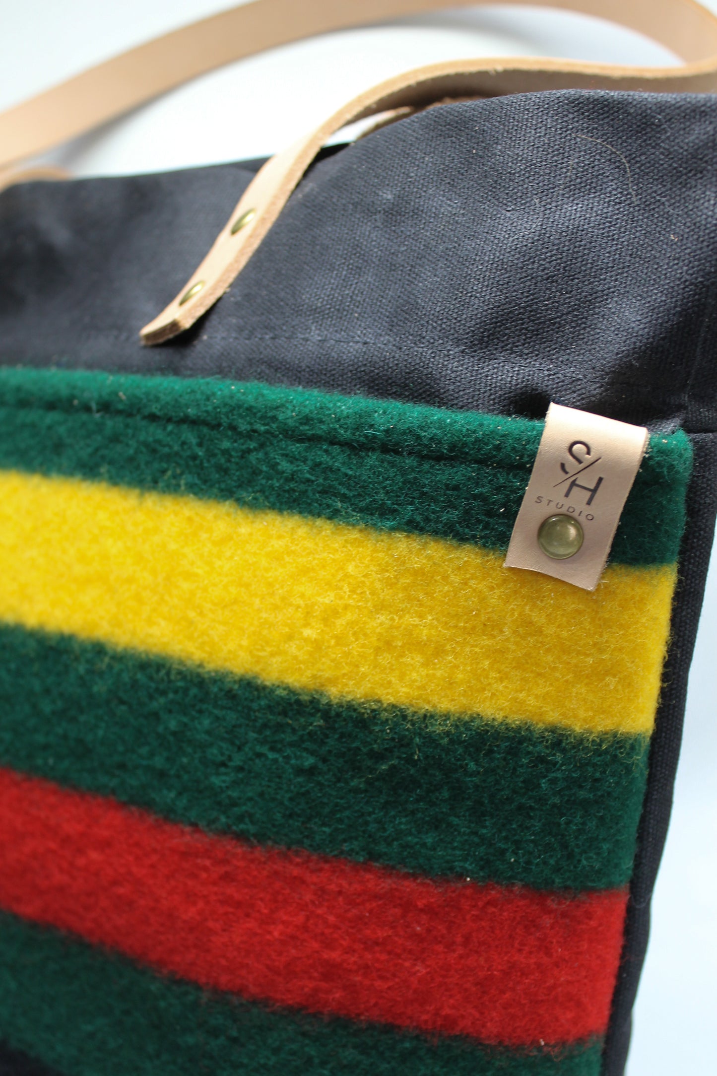canvas and wool bag