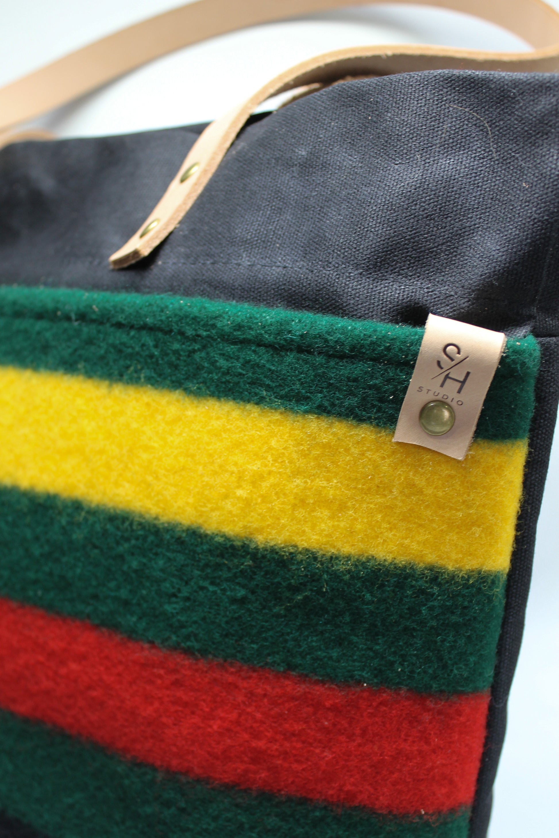 canvas and wool bag